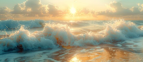 Wall Mural - The gentle lapping of waves provides a soothing soundtrack to conversations filled with laughter and tenderness. -