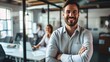 © Christopher - Happy Professional with Project Plan in Blurred Setting, Professional, project plan, blurred