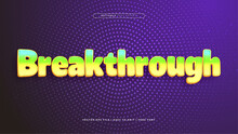 Yellow Green And Purple Violet Breakthrough 3d Editable Text Effect - Font Style