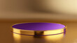 Luxury purple and gold rimmed podium