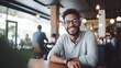 © Christopher - Happy Entrepreneur with Coffee Cup in Blurred Urban Setting, Entrepreneur, coffee cup, blurred
