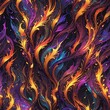 Abstract floral background flame rainbow lines