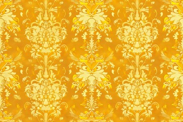 Wall Mural - An extravagant display of golden rococo motifs perfect for a touch of timeless elegance in interiors.