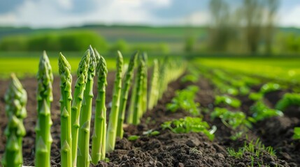 Nutrient-Rich Asparagus Field