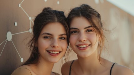 portrait of 2 young women