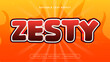 © QalamVision - Red white and orange zesty 3d editable text effect - font style