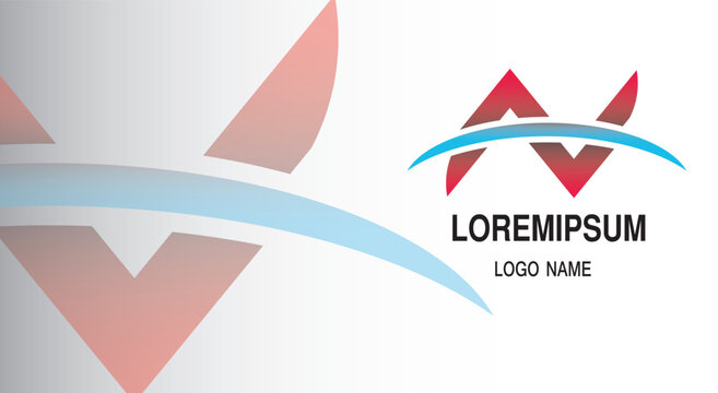 Creative logo with AV marked writing, simple and classy