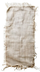 Wall Mural - Piece of fabric, burlap on a white background
