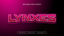 Purple Violet Pink And Black Lynex 3d Editable Text Effect - Font Style