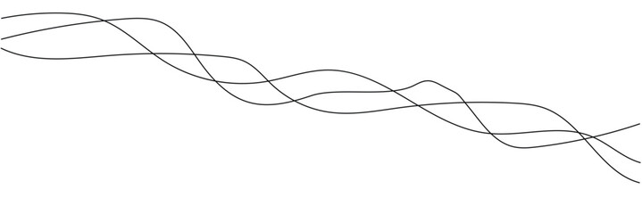 Thin line wavy background. Vector illustration isolated background.