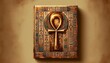 An illustration of an ancient book adorned with the Ankh symbol and Egyptian hieroglyphs, representing a gateway to the mysteries and wisdom of a long-lost civilization.