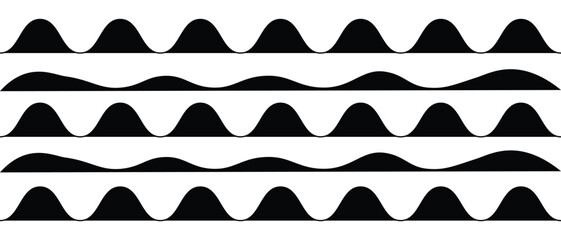 zigzag wavy pattern. wavy zigzag pattern line illustration set on a white background, abstract vecto