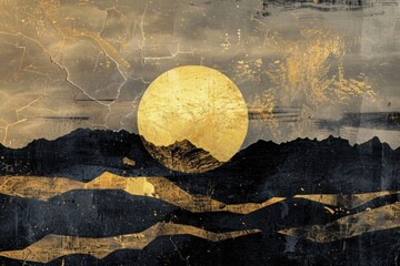 Sunrise astronomy outdoors painting.