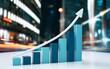 Bar Graph Showing Upward Trend - Financial Growth, Data Analysis, Business Reporting