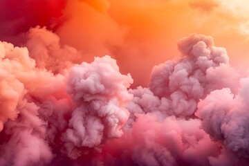 Wall Mural - A vibrant dream of cotton candy clouds