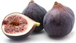 Fresh figs isolated on transparent on a white background ai generated 