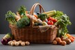 buy for groceries delivered from a supermarket food basket for retail buying. 