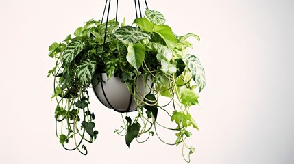 Realistic Stock Photos of hanging plant on white background