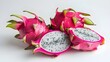 Dragon Fruit on a white background  Ai generated 