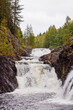 Kivach waterfall landscape. Karelia, Russia.