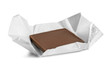 Unwrapped chocolate isolated
