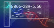 Image of dna strand, data processing on black background