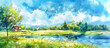 Beautiful outdoor nature scenery with mountains in summer. Spring landscape panorama.
