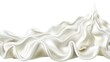 Elegant waves of white silk fabric - luxurious smooth texture