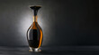 Parfüm Flacon im edlen Design und Spot Licht als Hintergrund für Produktfotografie, ai generativ