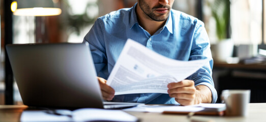  businessman  working with documents in the office. 