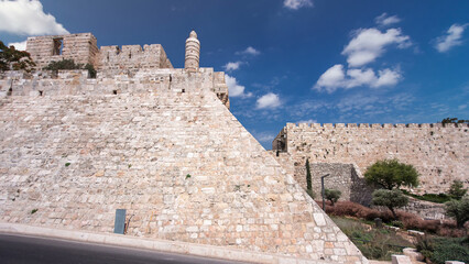 Canvas Print - Tower of David timelapse hyperlapse. Jerusalem, Israel