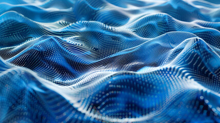 Poster - A blue wave with a lot of lines. The lines are very thin and the wave is very long,abstract background with smooth lines in blue colors,A blue wave with a lot of dots on it


