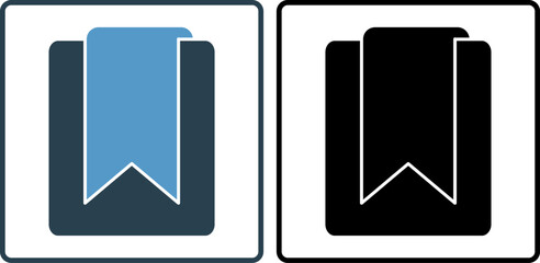 Poster - notebook and pen icon. icon related to education and online education. suitable for web site, app, user interfaces, printable etc. solid icon style. simple vector design editable