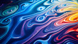 Vibrant Fluid Holographic Texture Background. Dynamic holographic texture with a glossy finish, blending electric blue, neon pink, and bright purple in a liquid-like pattern