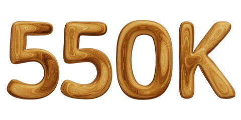 Wooden 550k for followers and subscribers celebration