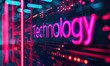 Neon technology sign