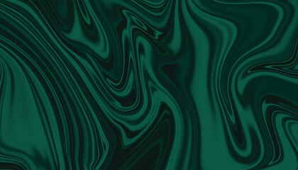 Wall Mural - Green background with waves. Abstract liquid waves background. Blue flowing liquify background. liquify background.