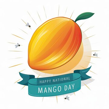 Mango Day, National Mango Day, post, National Mango Day poster, Social Media Poster, Illustration, happy National Mango Day, july 22, National Mango Day banner, poster, banner, card, 