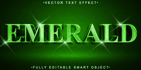 Poster - Green Emerald Vector Fully Editable Smart Object Text Effect