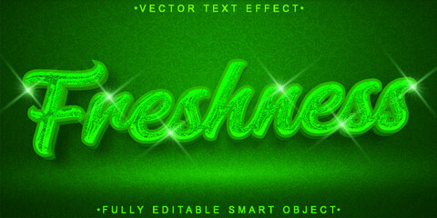 Poster - Green Freshness Vector Fully Editable Smart Object Text Effect
