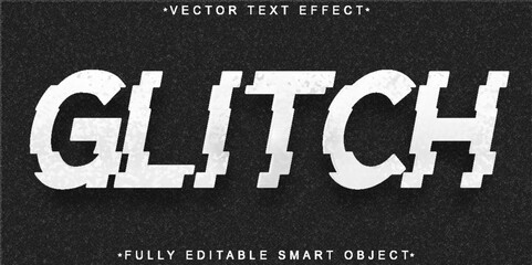 Aufkleber - Screen Error Glitch Vector Fully Editable Smart Object Text Effect