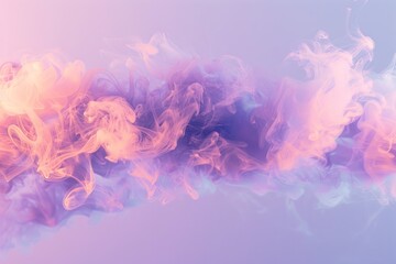 Wall Mural - Ethereal pink and blue smoke dance