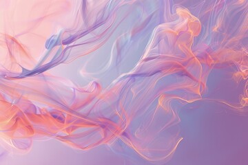 Wall Mural - Ethereal swirls of smoke in pastel dreamscape