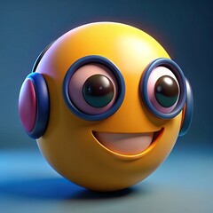 Emoji 3d smiley face. Generative AI