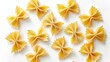 A close up of many yellow pasta shapes