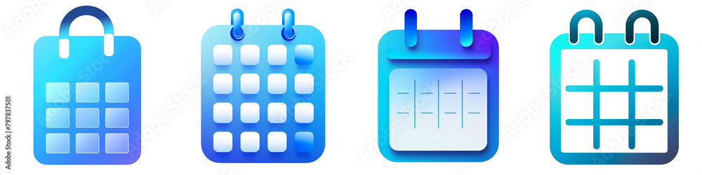 Calendar clipart collection, symbol, logos, icons isolated on ...