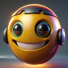 Emoji 3d smiley face. Generative AI