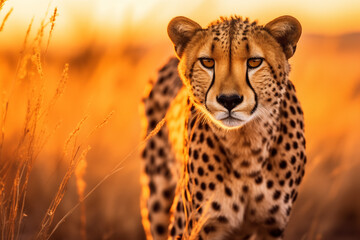 Wall Mural - Cheetah  at outdoors in wildlife. Animal