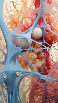 Volumetric rendering of a translucent organic structure