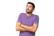 © luismolinero - Young handsome caucasian man over isolated background making doubts gesture while lifting the shoulders